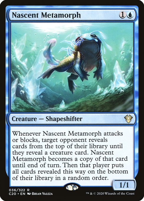 Commander 2020 - 36 - Nascent Metamorph - Rare - U - Non-foil