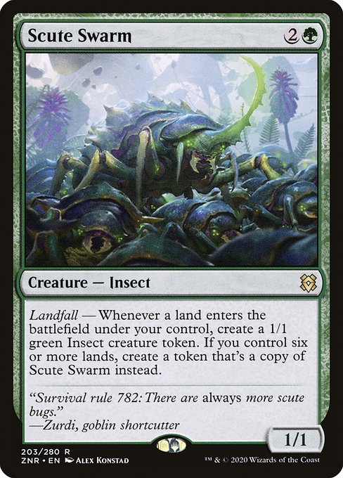 Zendikar Rising - 203 - Scute Swarm - Rare - G - Non-foil