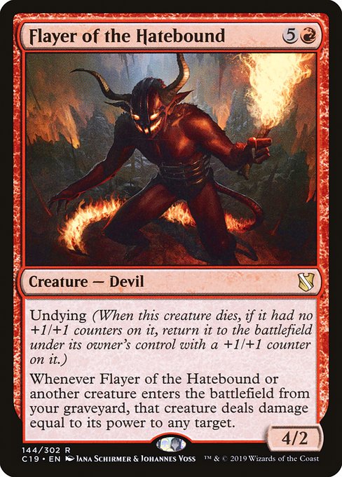 Commander 2019 - 144 - Flayer of the Hatebound - Rare - R - Non-foil