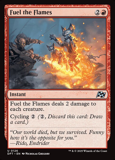 Aetherdrift - 126 - Fuel the Flames - Uncommon - R - Foil