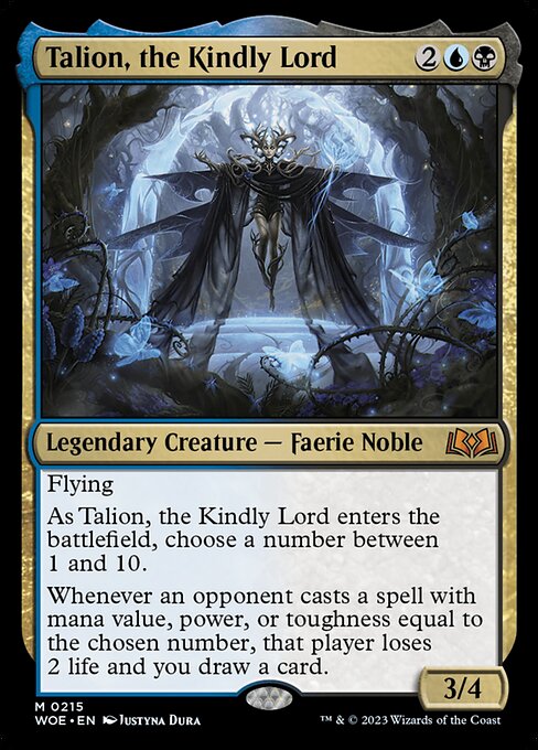 Wilds of Eldraine - 215 - Talion, the Kindly Lord - Mythic - UB - Foil