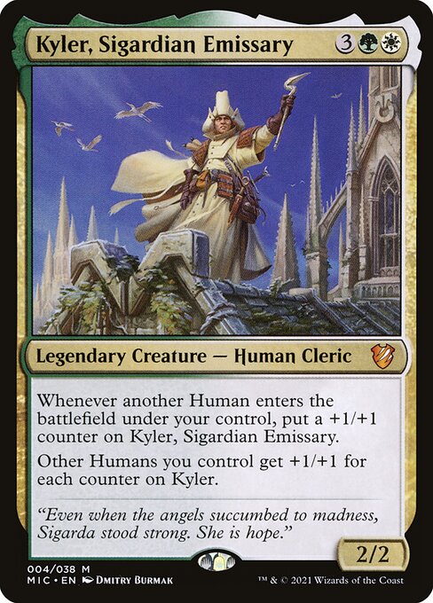Midnight Hunt Commander - 4 - Kyler, Sigardian Emissary - Mythic - WG - Non-foil