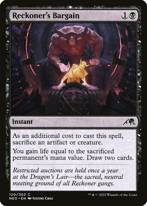 Kamigawa: Neon Dynasty - 120 - Reckoner's Bargain - Common - B - Non-foil