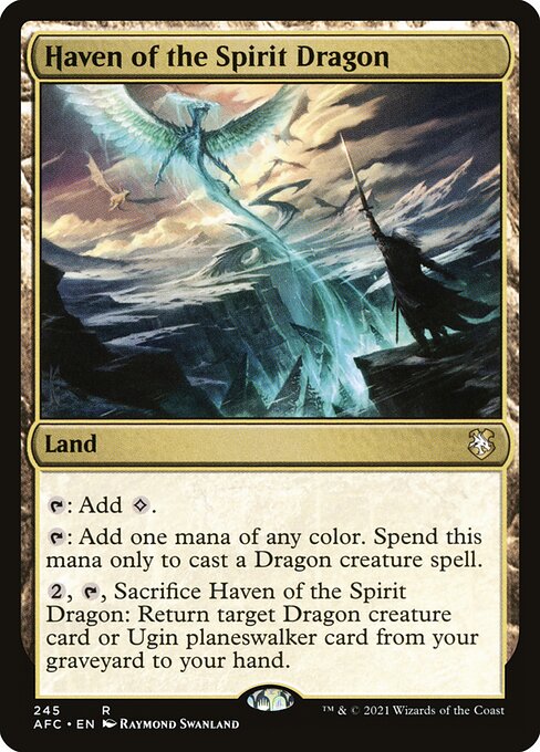 Forgotten Realms Commander - 245 - Haven of the Spirit Dragon - Rare - C - Non-foil