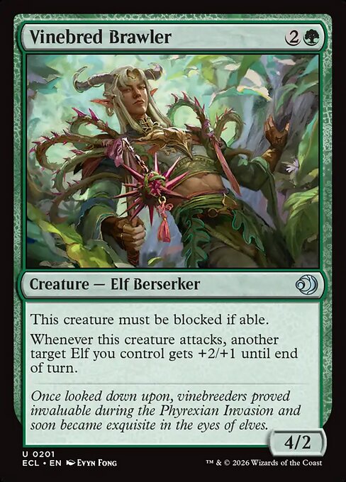 Lorwyn Eclipsed - 201 - Vinebred Brawler - Uncommon - G - Non-foil