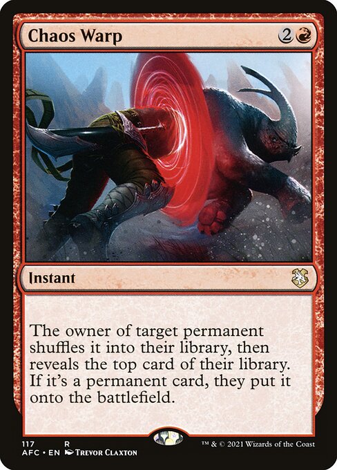 Forgotten Realms Commander - 117 - Chaos Warp - Rare - R - Non-foil