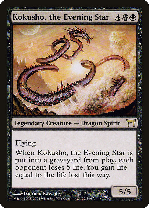 Champions of Kamigawa - 122 - Kokusho, the Evening Star - Rare - B - Non-foil