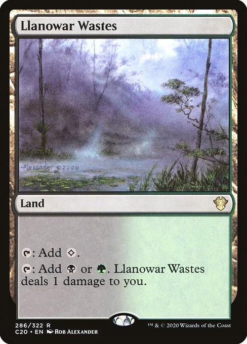 Commander 2020 - 286 - Llanowar Wastes - Rare - C - Non-foil