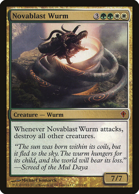 Worldwake - 119 - Novablast Wurm - Mythic - WG - Non-foil