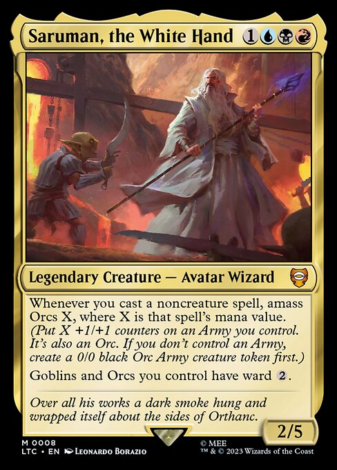 Tales of Middle-earth Commander - 8 - Saruman, the White Hand - Mythic - Multi - Foil