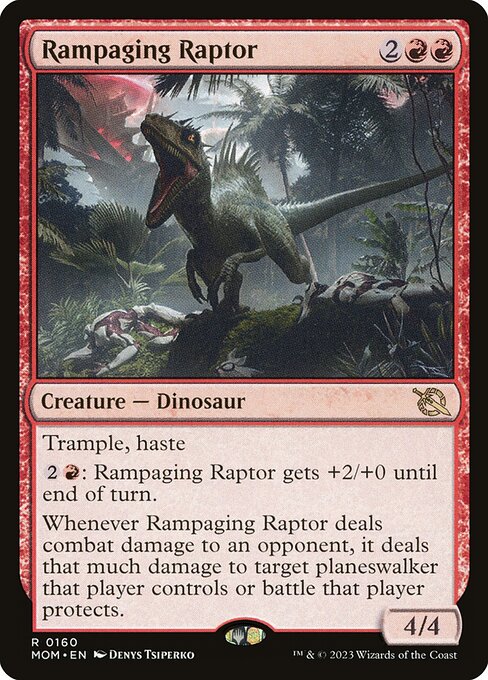March of the Machine - 160 - Rampaging Raptor - Rare - R - Non-foil