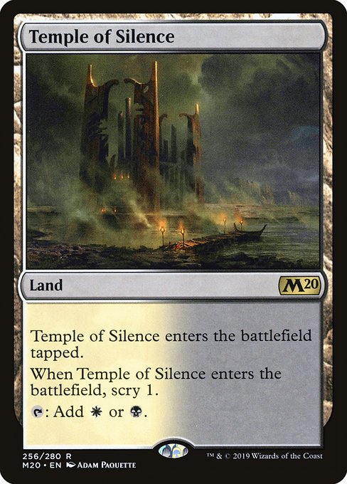 Core Set 2020 - 256 - Temple of Silence - Rare - C - Foil