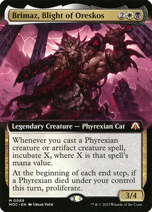 March of the Machine Commander - 89 - Brimaz, Blight of Oreskos - Mythic - WB - Foil