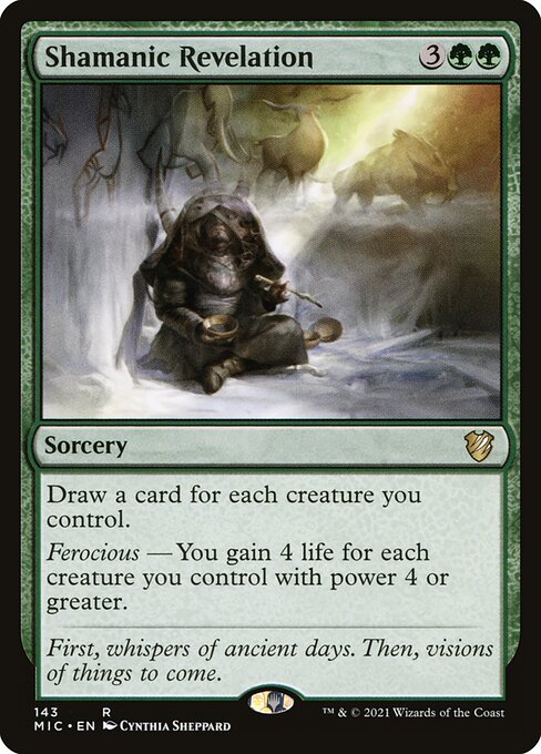 Midnight Hunt Commander - 143 - Shamanic Revelation - Rare - G - Non-foil