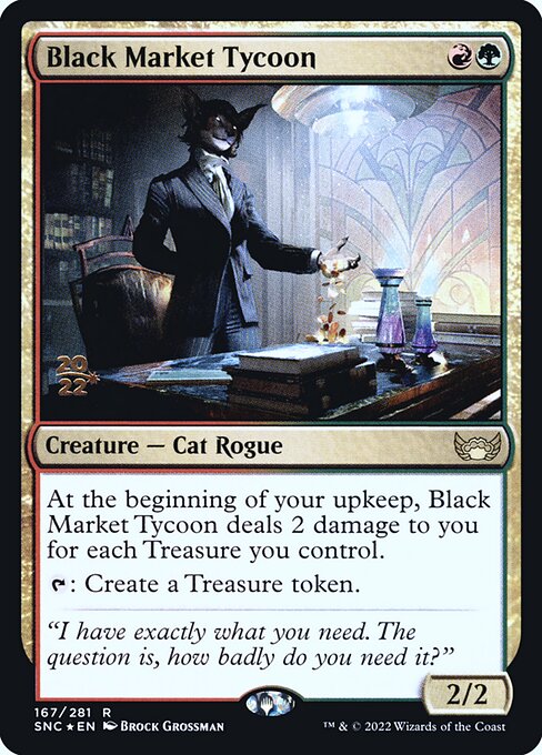 Streets of New Capenna Promos - 167s - Black Market Tycoon - Rare - RG - Foil - Datestamped Promo