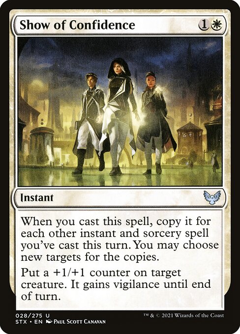 Strixhaven: School of Mages - 28 - Show of Confidence - Uncommon - W - Non-foil