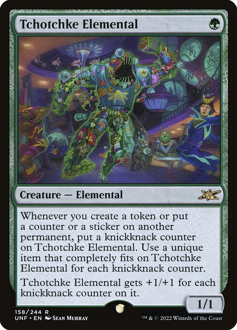Unfinity - 158 - Tchotchke Elemental - Rare - G - Foil