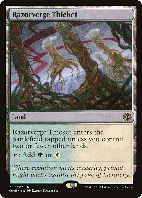 Phyrexia: All Will Be One - 257 - Razorverge Thicket - Rare - C - Foil