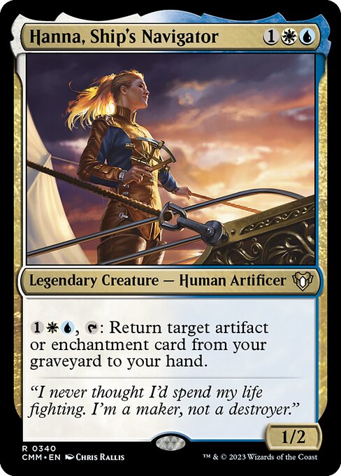 Commander Masters - 340 - Hanna, Ship's Navigator - Rare - WU - Foil