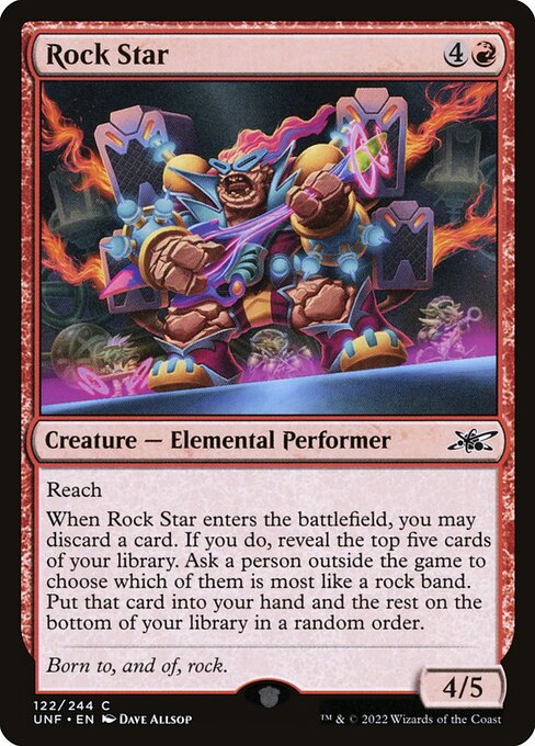 Unfinity - 122 - Rock Star - Common - R - Non-foil