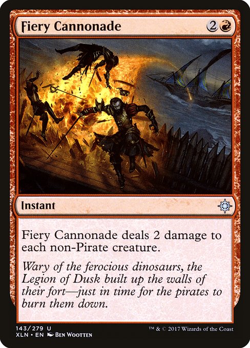Ixalan - 143 - Fiery Cannonade - Uncommon - R - Non-foil