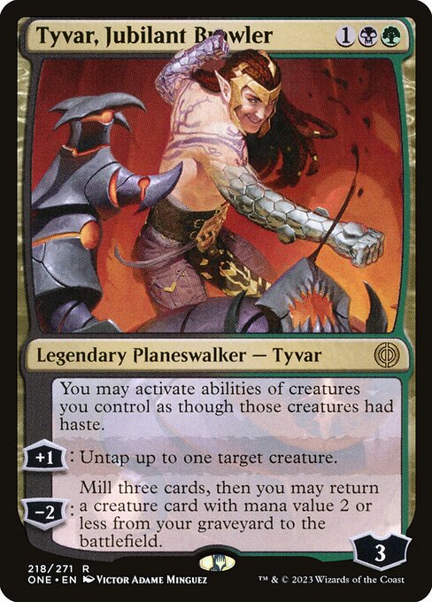 Phyrexia: All Will Be One - 218 - Tyvar, Jubilant Brawler - Rare - BG - Non-foil