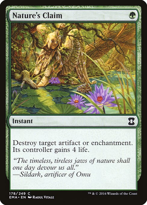 Eternal Masters - 178 - Nature's Claim - Common - G - Foil