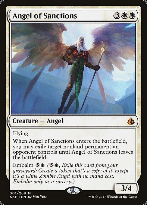 Amonkhet - 1 - Angel of Sanctions - Mythic - W - Non-foil