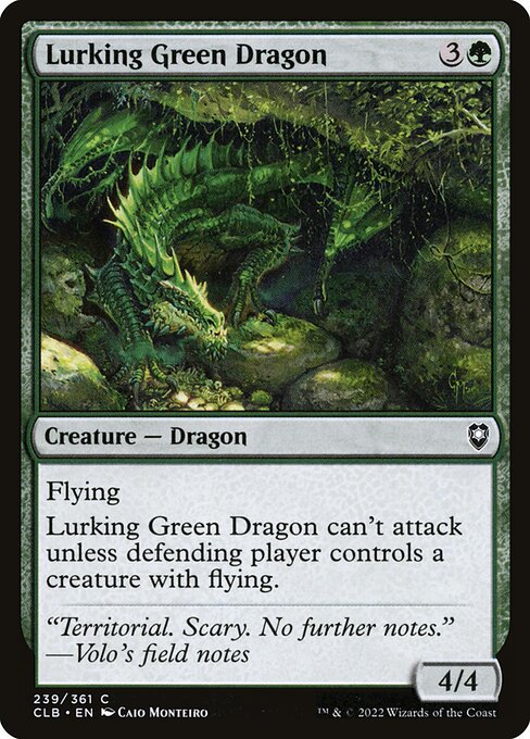 Commander Legends: Battle for Baldur's Gate - 239 - Lurking Green Dragon - Common - G - Non-foil