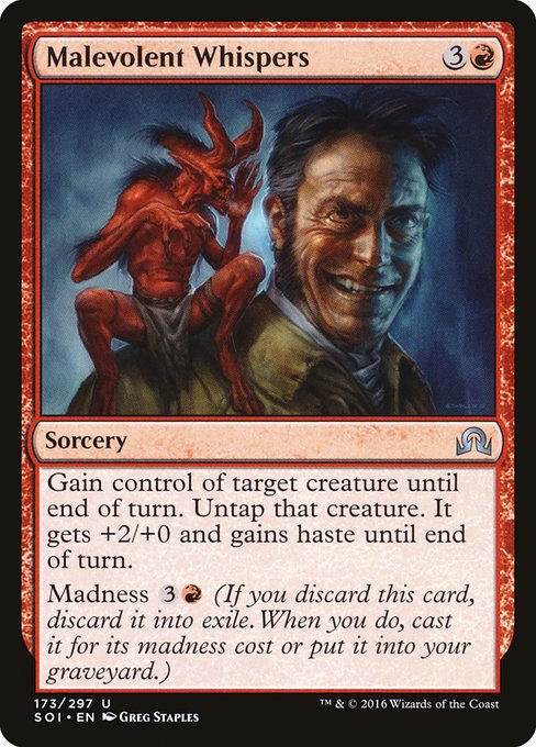 Shadows over Innistrad - 173 - Malevolent Whispers - Uncommon - R - Non-foil