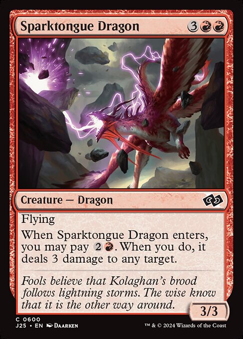 Foundations Jumpstart - 600 - Sparktongue Dragon - Common - R - Non-foil