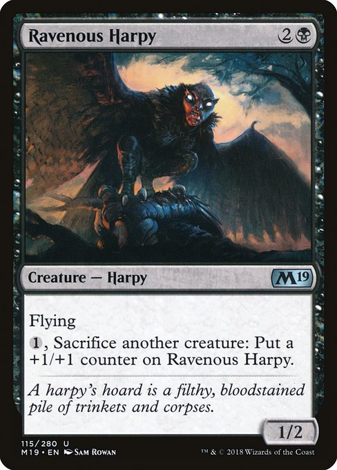 Core Set 2019 - 115 - Ravenous Harpy - Uncommon - B - Non-foil
