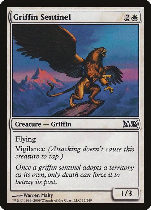 Magic 2010 - 12 - Griffin Sentinel - Common - W - Non-foil