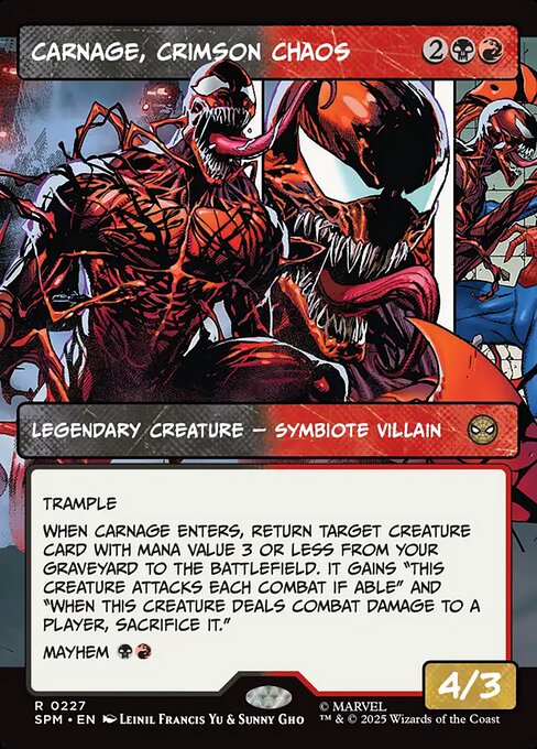 Marvel's Spider-Man - 227 - Carnage, Crimson Chaos - Rare - BR - Non-foil - Promo