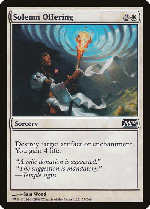 Magic 2010 - 33 - Solemn Offering - Common - W - Non-foil