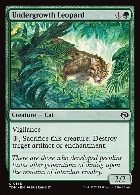 Tarkir: Dragonstorm - 165 - Undergrowth Leopard - Common - G - Non-foil