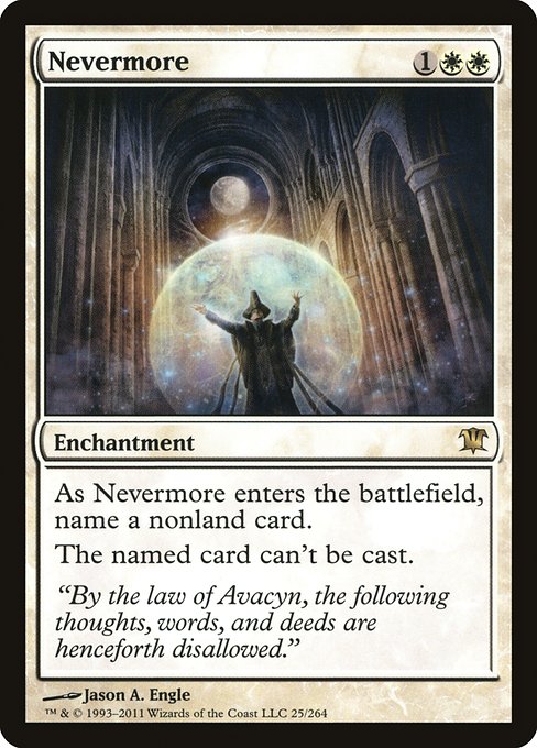 Innistrad - 25 - Nevermore - Rare - W - Non-foil