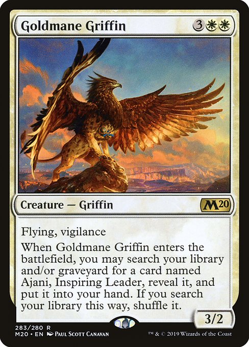 Core Set 2020 - 283 - Goldmane Griffin - Rare - W - Non-foil