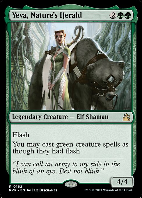 Ravnica Remastered - 162 - Yeva, Nature's Herald - Rare - G - Foil
