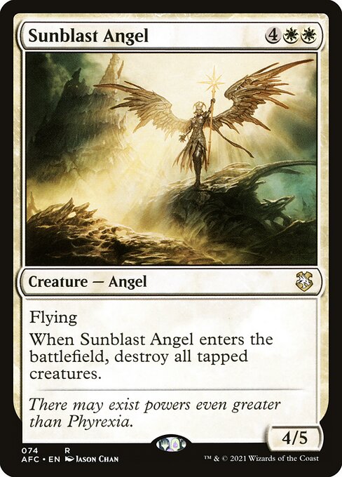 Forgotten Realms Commander - 74 - Sunblast Angel - Rare - W - Non-foil