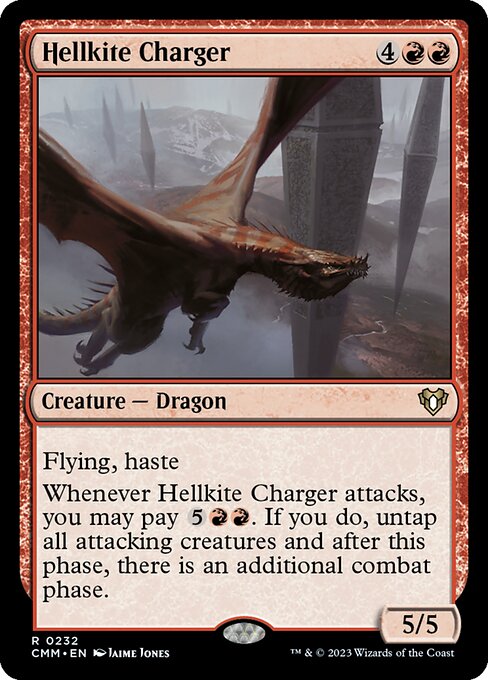 Commander Masters - 232 - Hellkite Charger - Rare - R - Non-foil