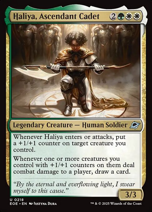 Edge of Eternities - 218 - Haliya, Ascendant Cadet - Uncommon - WG - Non-foil