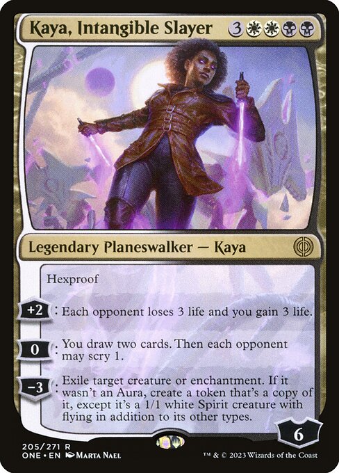 Phyrexia: All Will Be One - 205 - Kaya, Intangible Slayer - Rare - WB - Foil