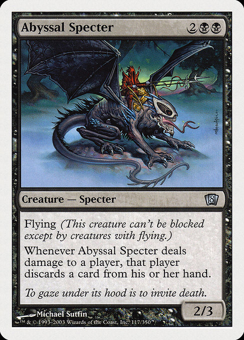 Eighth Edition - 117 - Abyssal Specter - Uncommon - B - Non-foil