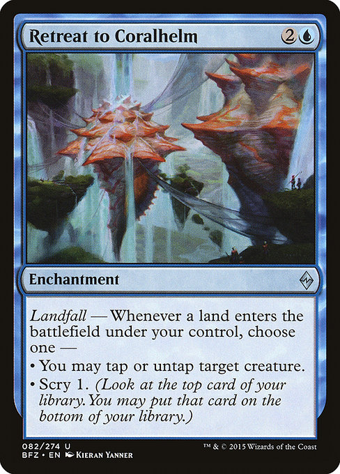 Battle for Zendikar - 82 - Retreat to Coralhelm - Uncommon - U - Non-foil