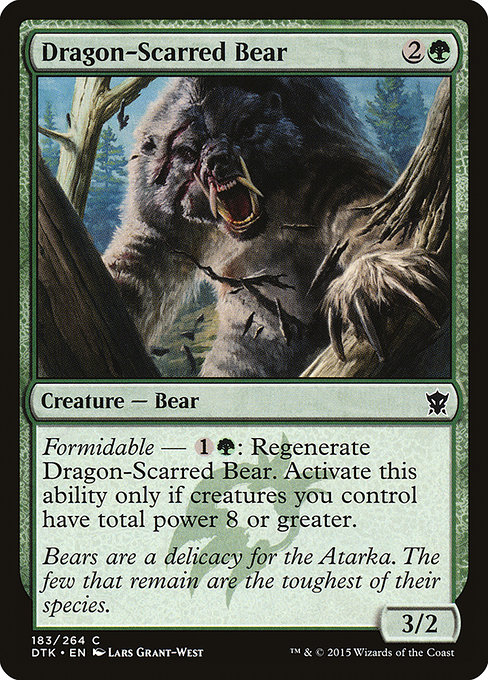 Dragons of Tarkir - 183 - Dragon-Scarred Bear - Common - G - Non-foil
