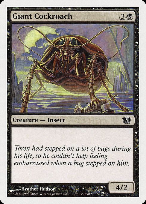 Eighth Edition - 135 - Giant Cockroach - Common - B - Non-foil
