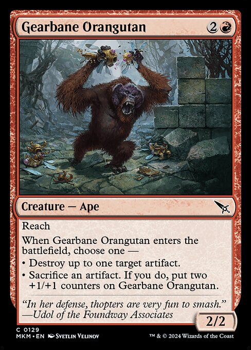 Murders at Karlov Manor - 129 - Gearbane Orangutan - Common - R - Non-foil