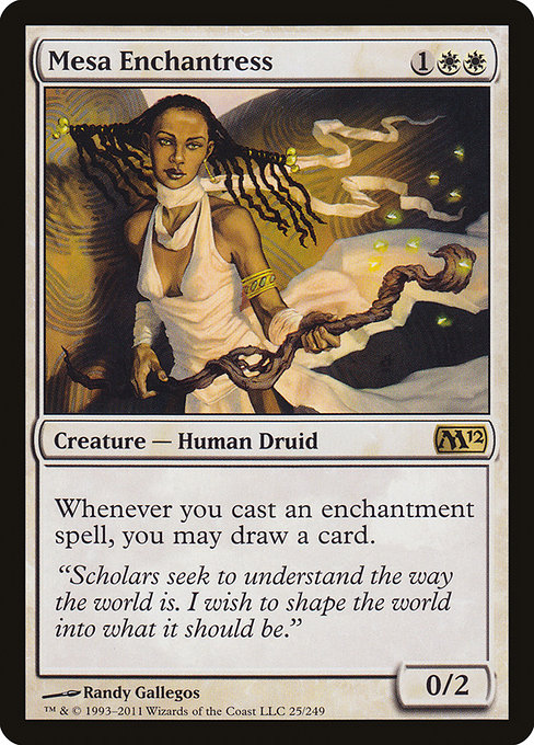 Magic 2012 - 25 - Mesa Enchantress - Rare - W - Non-foil