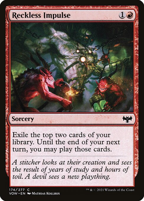 Innistrad: Crimson Vow - 174 - Reckless Impulse - Common - R - Foil